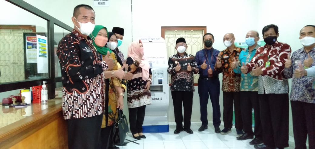 Bupati Kulon Progo Launching Layanan Anjungan Dukcapil Mandiri di Kalurahan Banjararum